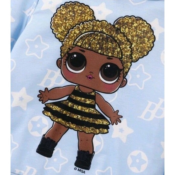 L.O.L. Surprise! Girls Blue Star Hoodie Outfit – Girls Sweatshirt Kids Size 5/6 - Picture 4 of 4